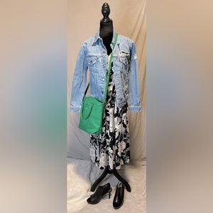 Black and white floral dress